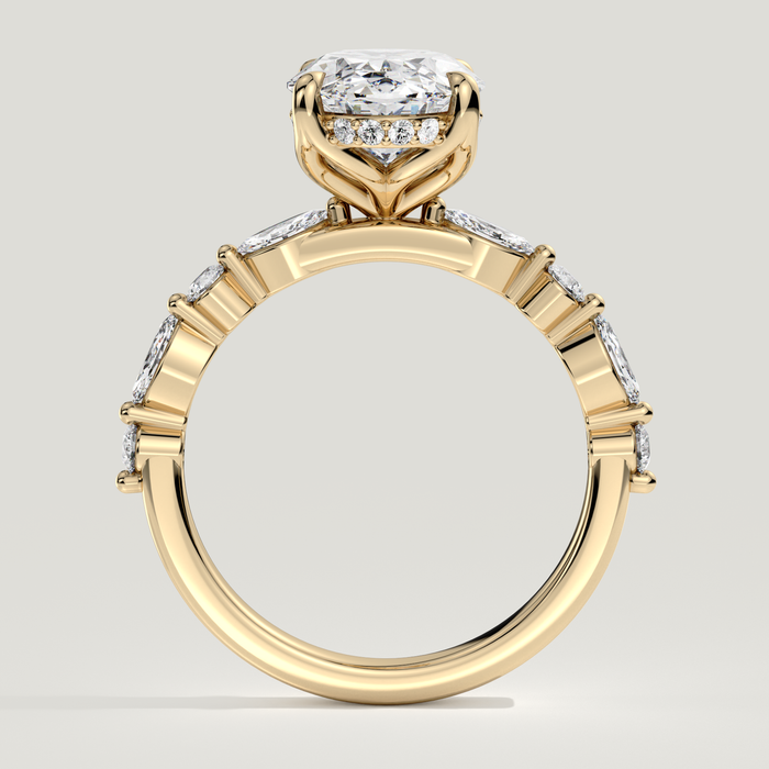 Daisy lab-grown diamond engagement ring
