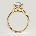 Hope oval lab-grown diamond engagement ring - Yellow Gold