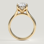 Hope oval lab-grown diamond engagement ring - Yellow Gold