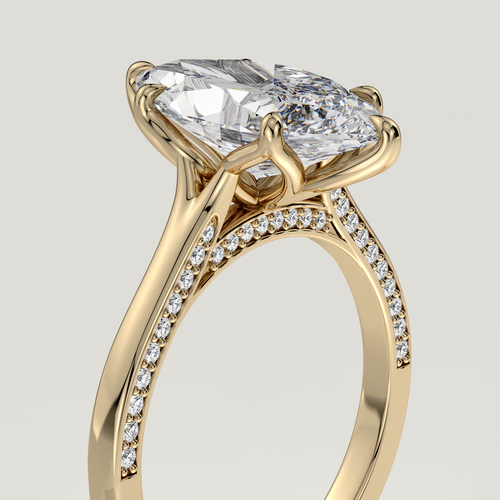 Aurora engagement ring - Yellow Gold