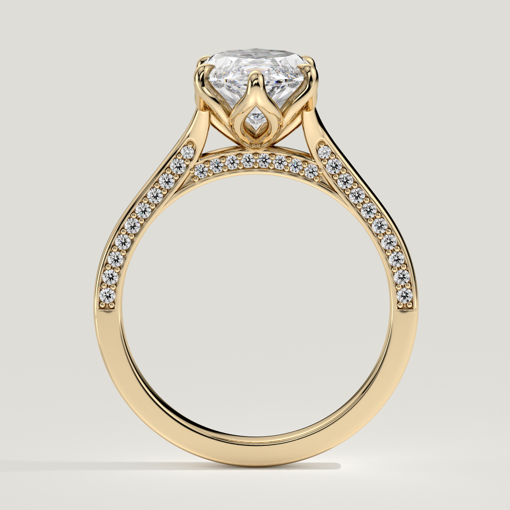 Aurora engagement ring - Yellow Gold