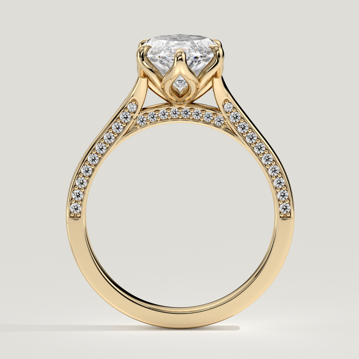 Aurora engagement ring - Yellow Gold