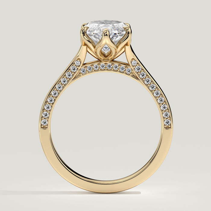 Aurora lab-grown diamond engagement ring
