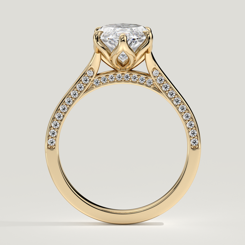 Aurora engagement ring - Yellow Gold