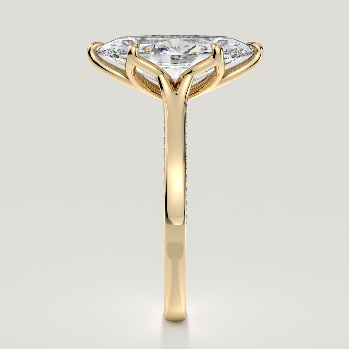 Aurora engagement ring - Yellow Gold