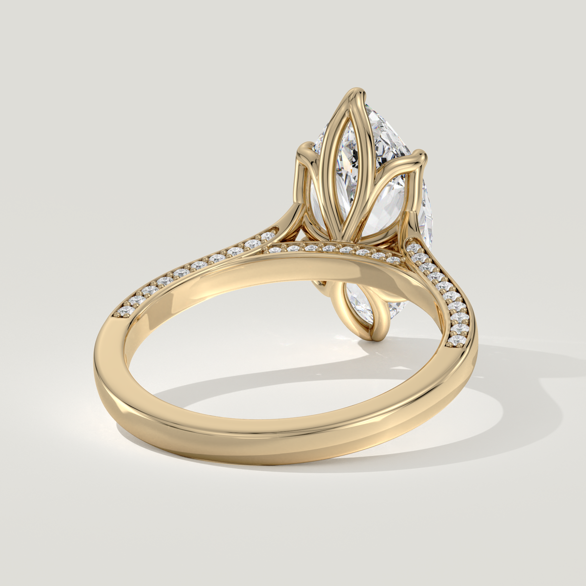 Aurora engagement ring - Yellow Gold
