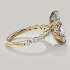 Video of the Belle marquise lab-grown diamond engagement ring - Yellow Gold